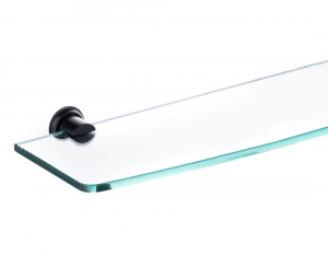 Allure Black Glass Shelf 550x140mm